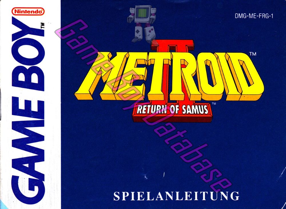 Metroid II Return of Samus FRG-1 Front of the booklet