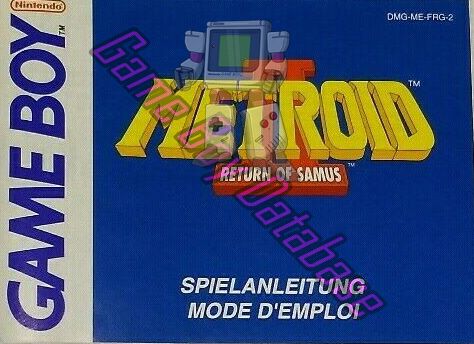 Metroid II Return of Samus FRG-2 Front of the booklet