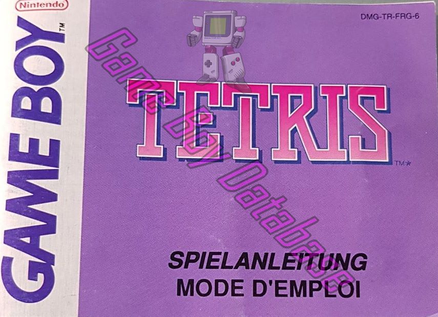 Tetris FRG-3 Front of the booklet