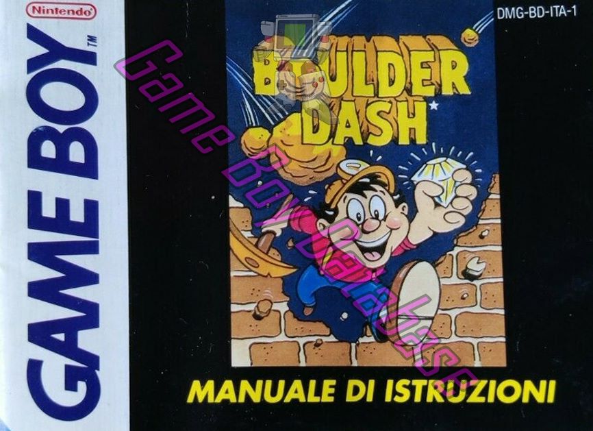 Boulder Dash ITA-1 Front of the booklet