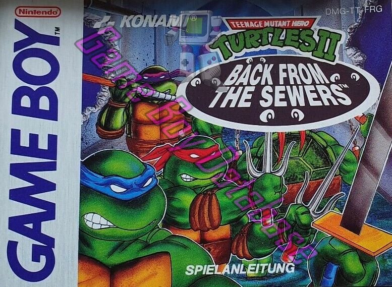 Teenage Mutant Hero Turtles II Back from the Sewers FRG Front of the booklet