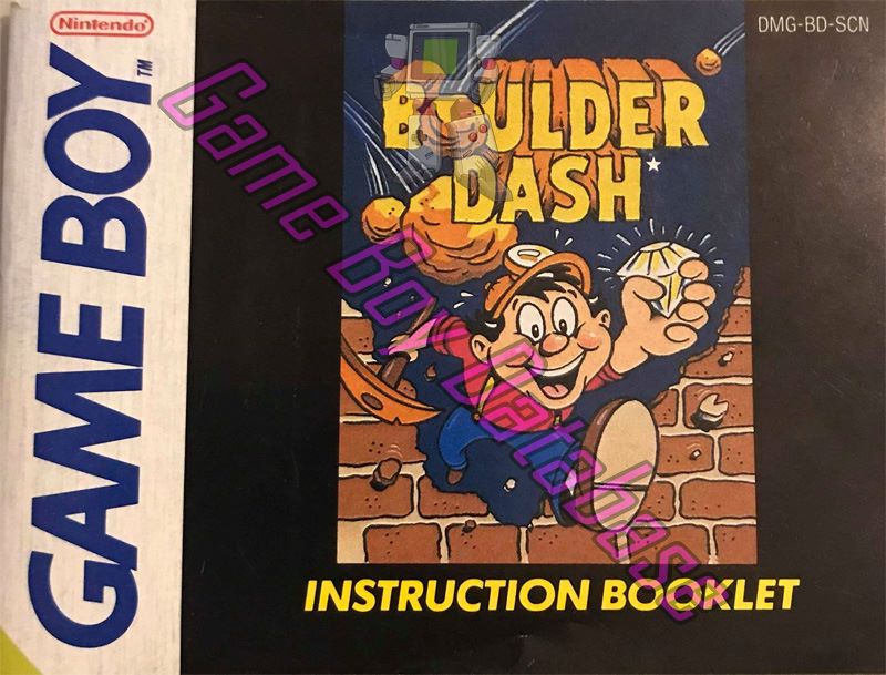 Boulder Dash SCN Front of the booklet