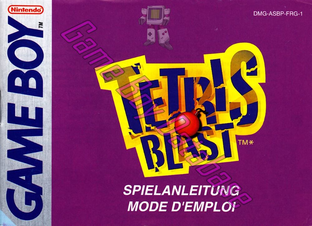 Tetris Blast FRG-1 Front of the booklet