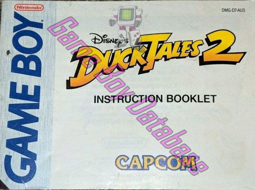 Duck Tales 2 (Disney's) AUS Front of the booklet