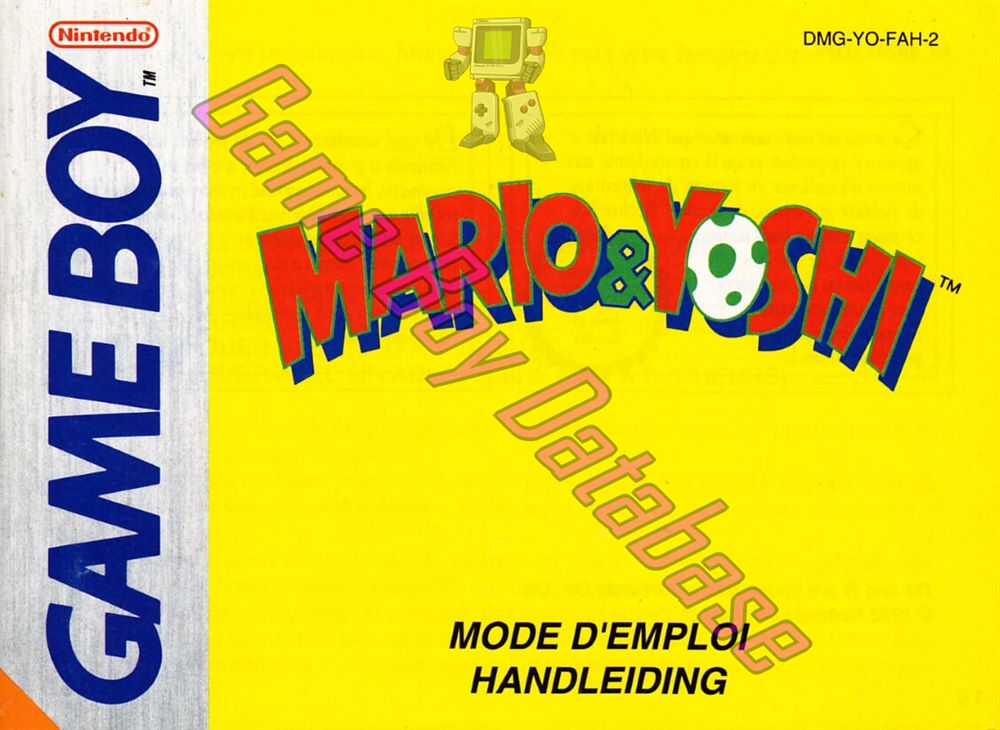 Mario & Yoshi FAH-3 Front of the booklet