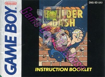 Boulder Dash UKV Front of the booklet