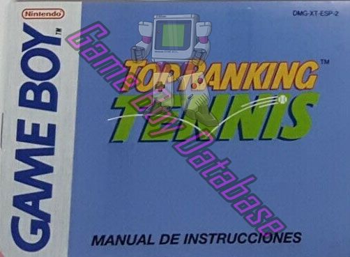 Top Ranking Tennis ESP-1 Front of the booklet