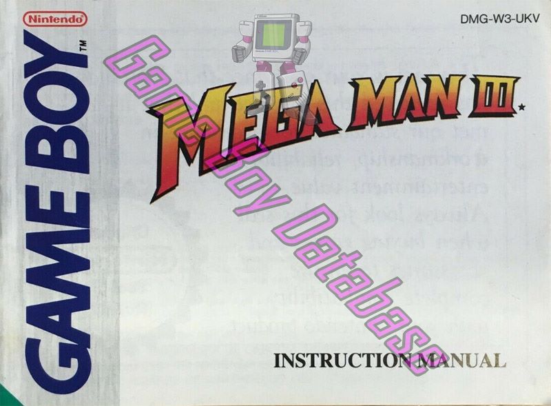 Mega Man III UKV Front of the booklet