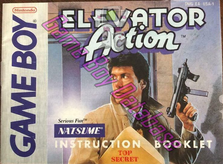 Elevator Action USA-1 Front of the booklet