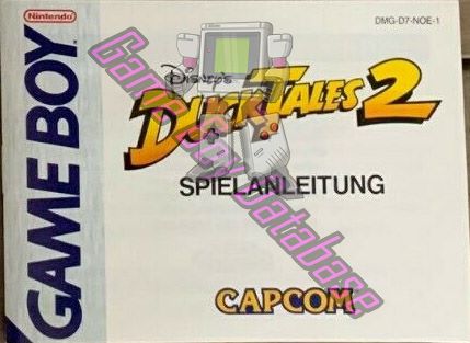 Duck Tales 2 (Disney's) NOE-1 Front of the booklet