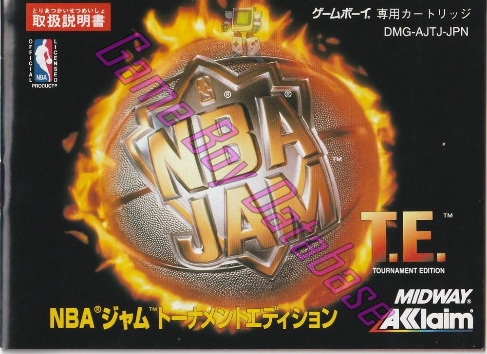 NBA Jam Tournament Edition JPN Front of the booklet