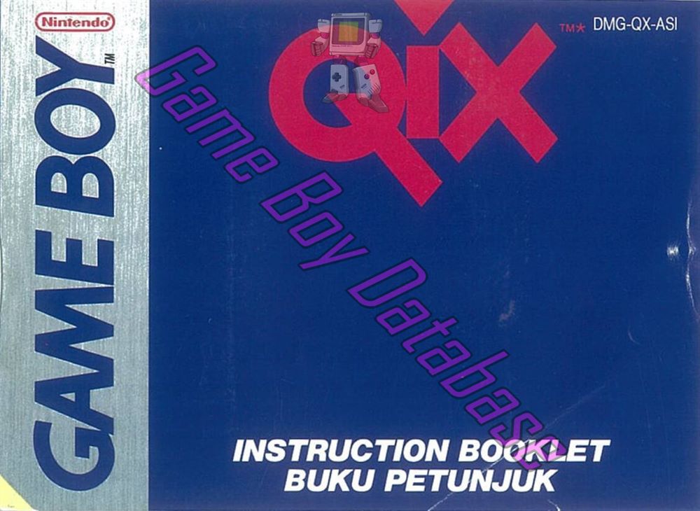 Qix ASI Front of the booklet