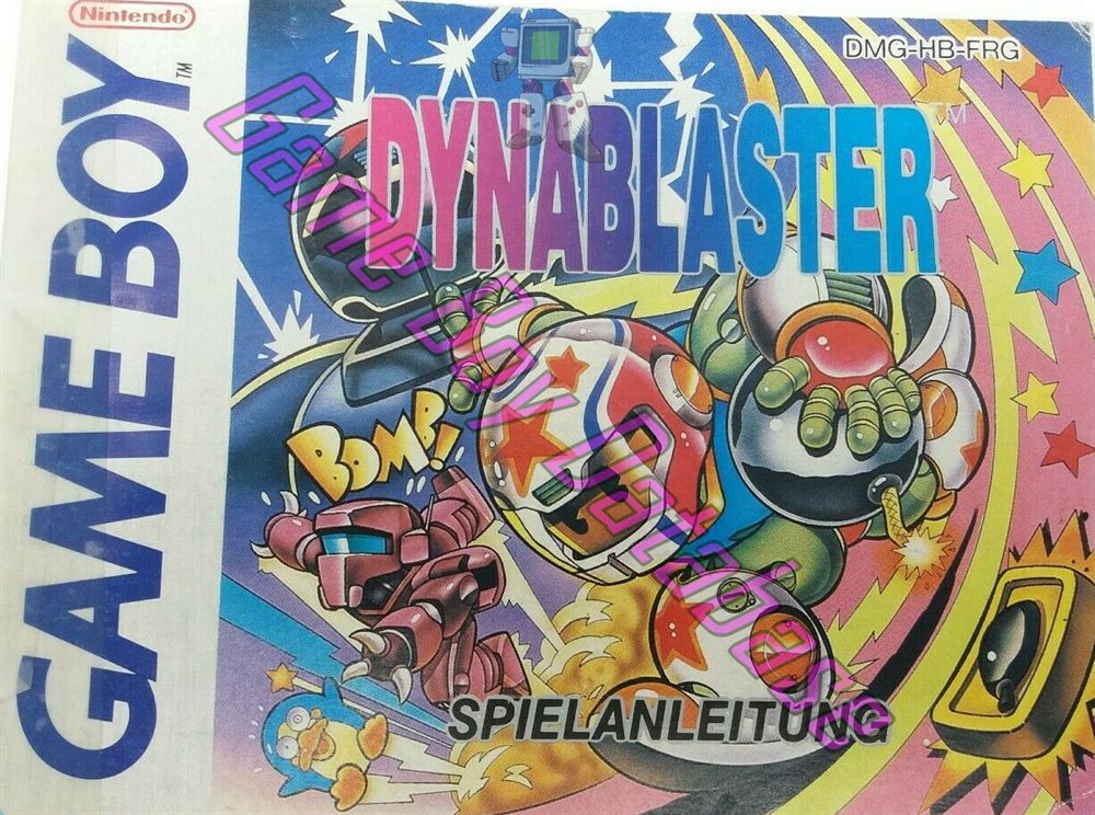 Dynablaster FRG Front of the booklet