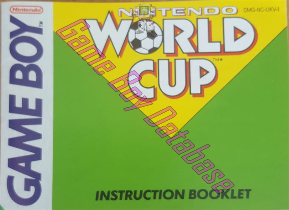 Nintendo World Cup UKV Front of the booklet