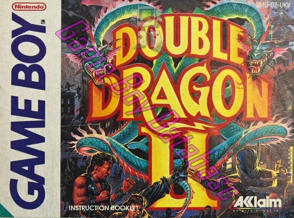 Double Dragon II UKV Front of the booklet