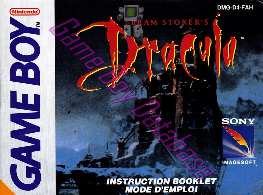 Dracula (Bram Stoker's) FAH Front of the booklet