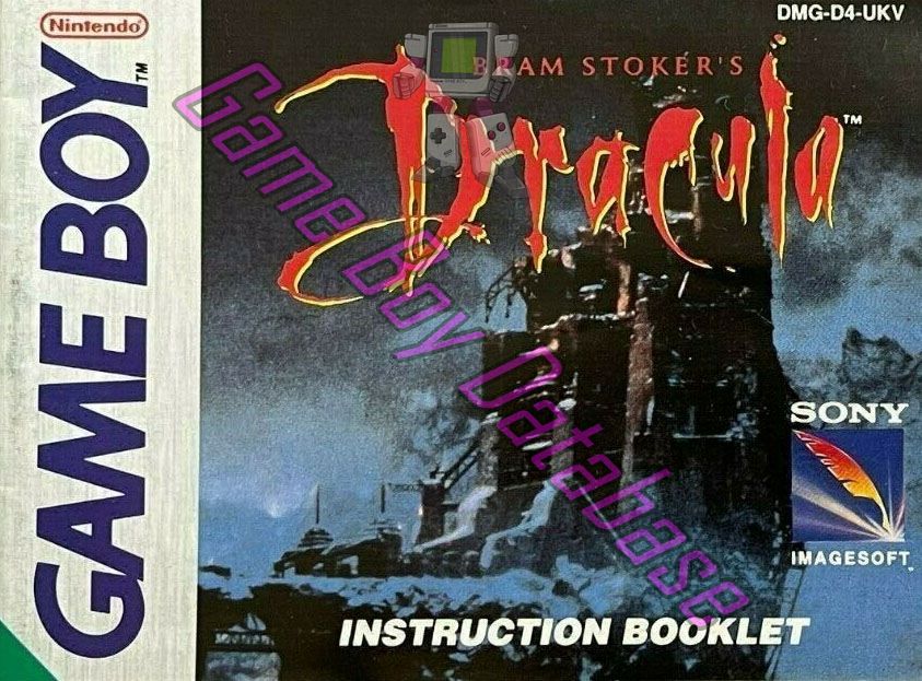 Dracula (Bram Stoker's) UKV Front of the booklet