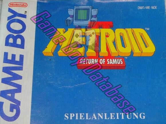 Metroid II Return of Samus NOE Front of the booklet