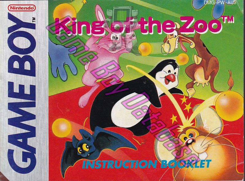 King of the Zoo AUS Front of the booklet