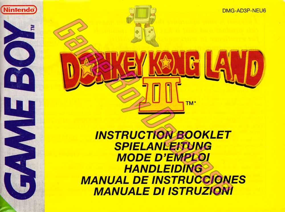 Donkey Kong Land III NEU6 Front of the booklet