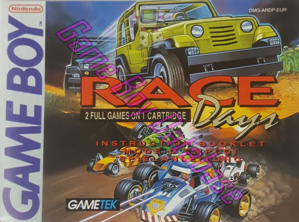 Race Days EUR-2 Front of the booklet