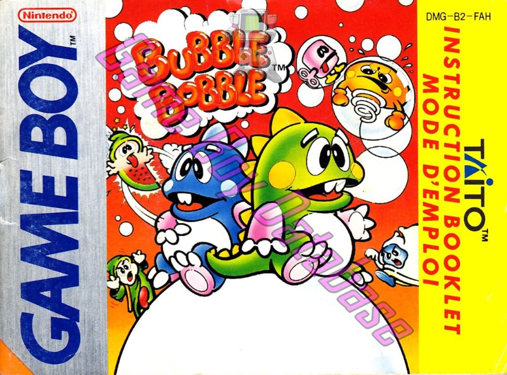 Bubble Bobble FAH Front of the booklet