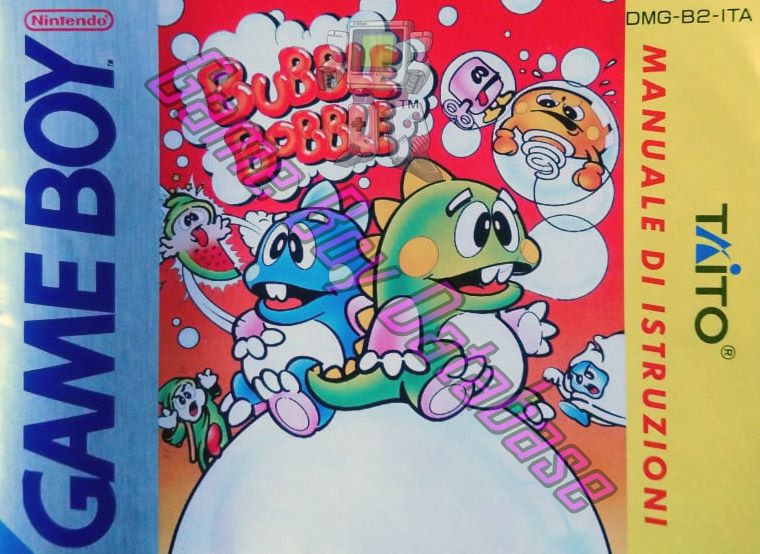 Bubble Bobble ITA Front of the booklet