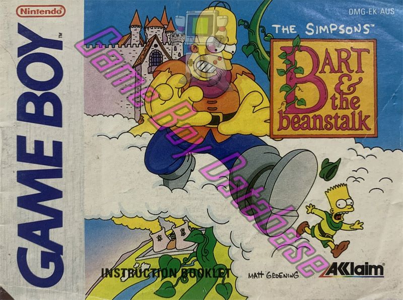 Simpsons Bart & the Beanstalk (the) AUS Front of the booklet