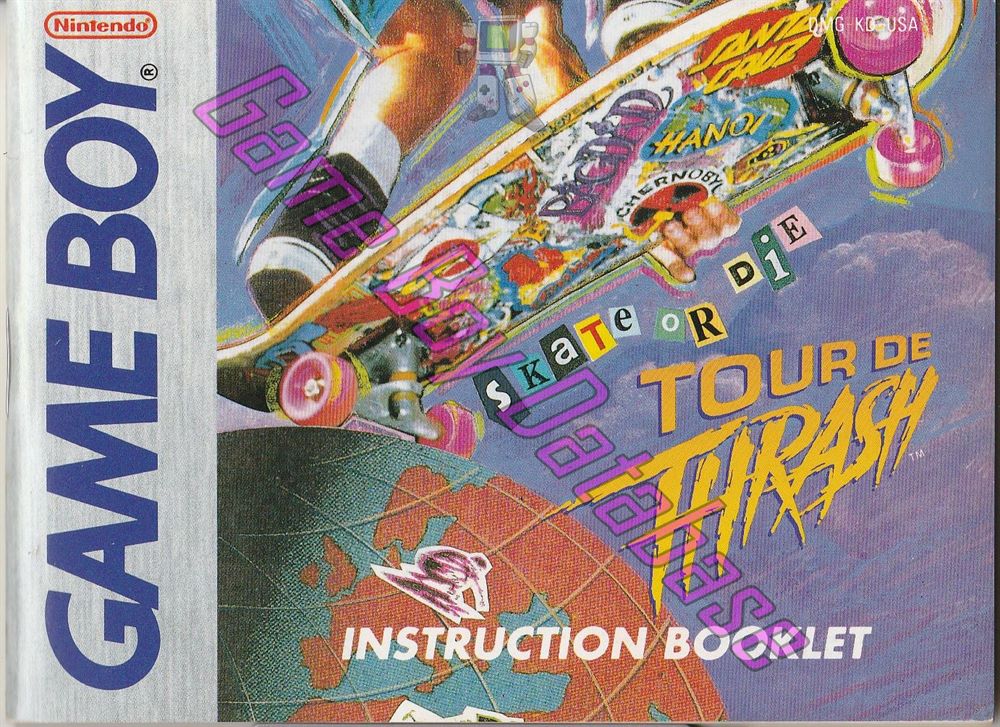 Tour de Thrash (Skate or Die) USA Front of the booklet