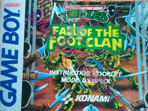 Teenage Mutant Hero Turtles Fall of the Foot Clan FAH Front of the booklet