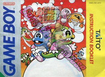 Bubble Bobble UKV Front of the booklet