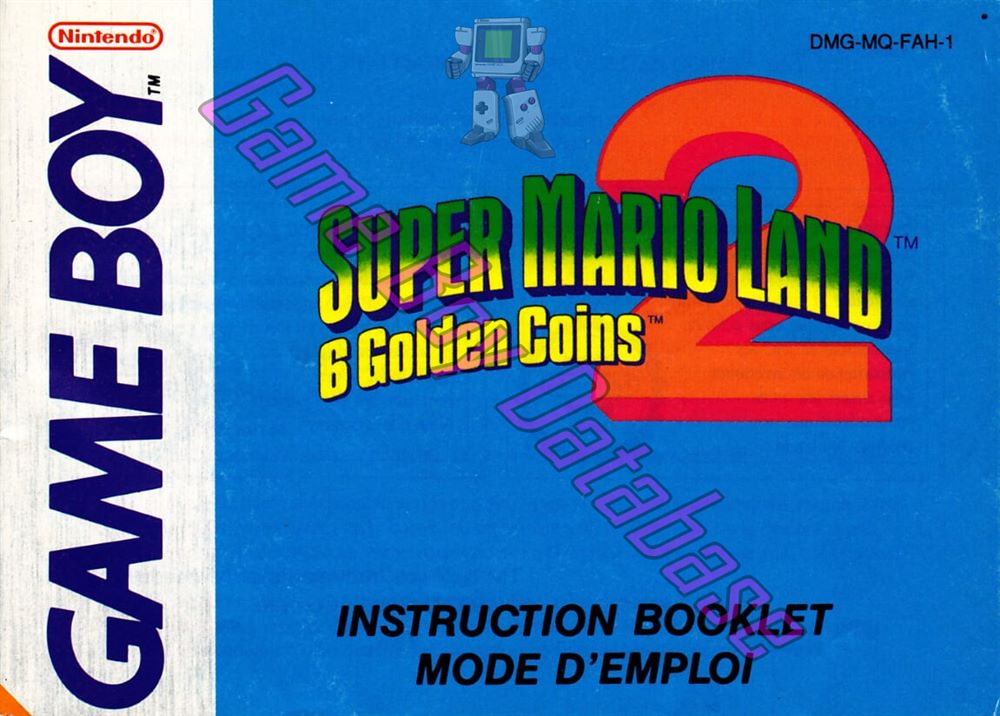 Super Mario Land 2: 6 Golden Coins (Nintendo Classics Series) FAH-1 Front of the booklet