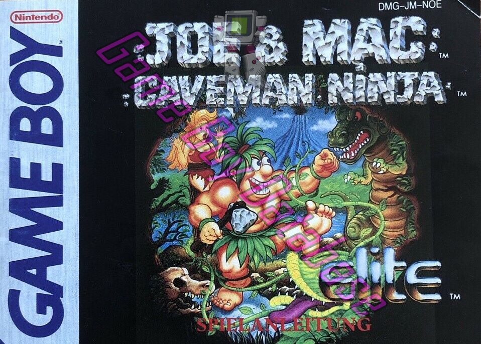 Joe & Mac Caveman Ninja NOE Front of the booklet