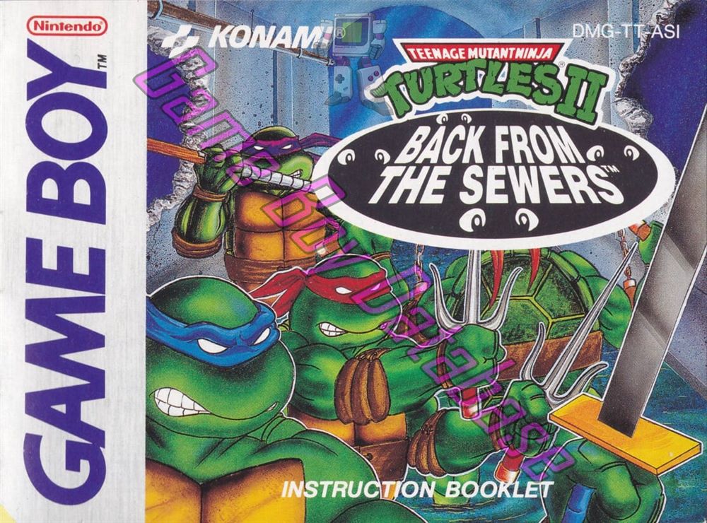 Teenage Mutant Ninja Turtles II Back from the Sewers ASI Front of the booklet