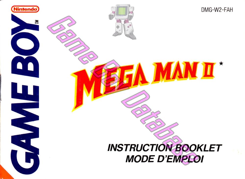 Mega Man II FAH Front of the booklet