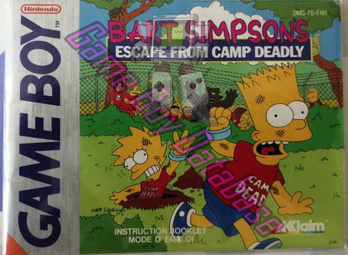 Bart Simpson's Escape from Camp Deadly FAH Front of the booklet