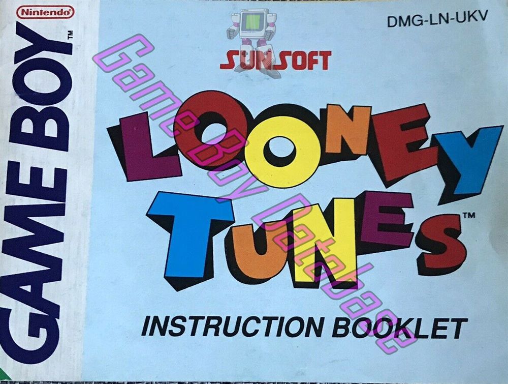 Looney Tunes UKV Front of the booklet