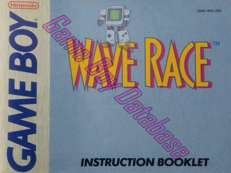 Wave Race USA-1 Front of the booklet