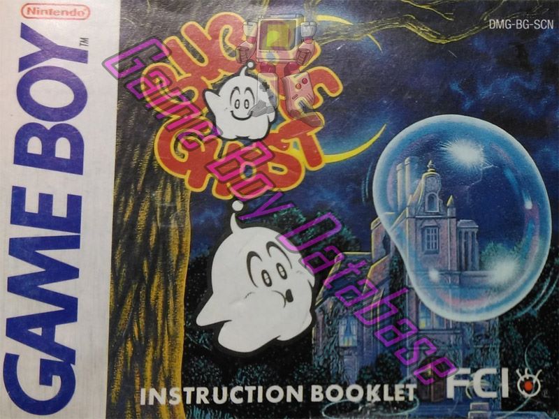 Bubble Ghost SCN Front of the booklet