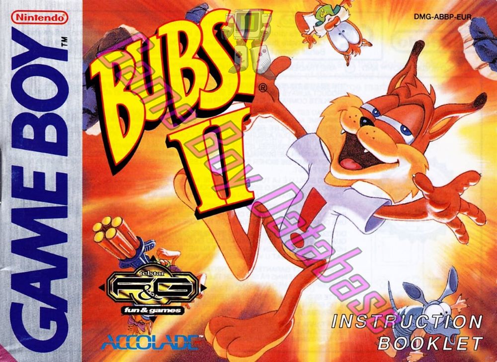 Bubsy 2 EUR Front of the booklet