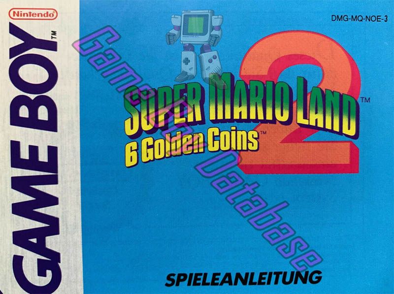 Super Mario Land 2: 6 Golden Coins (Nintendo Classics version) NOE Front of the booklet