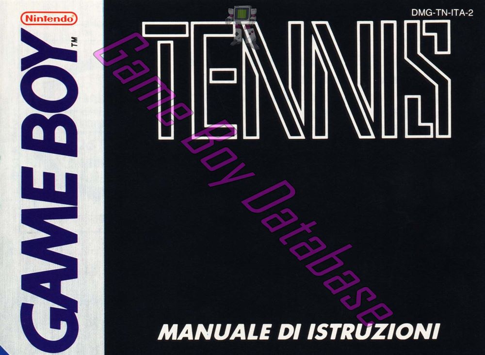 Tennis ITA-2 Front of the booklet