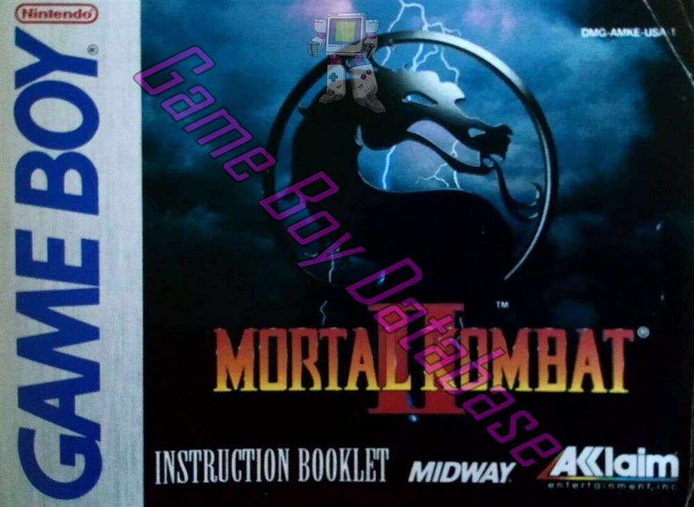 Mortal Kombat II USA Front of the booklet