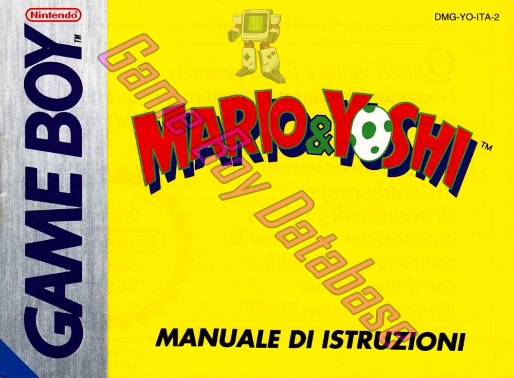 Mario & Yoshi ITA-2 Front of the booklet