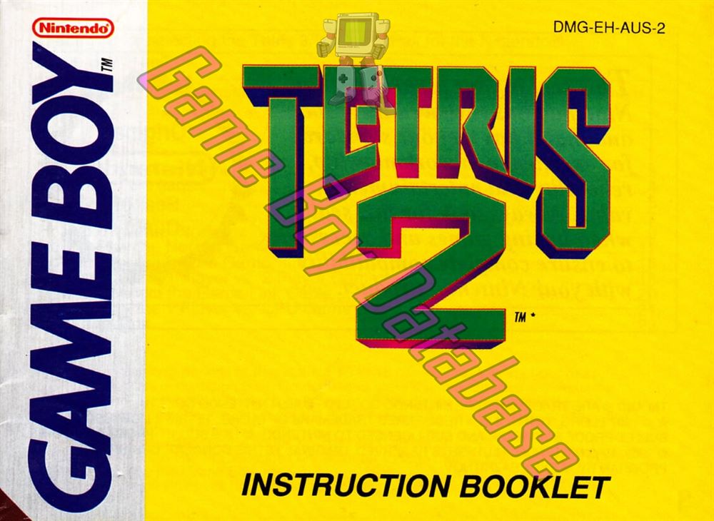 Tetris 2 AUS-1 Front of the booklet