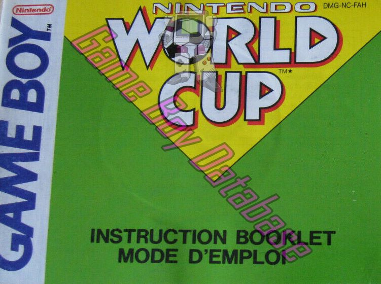 Nintendo World Cup FAH Front of the booklet