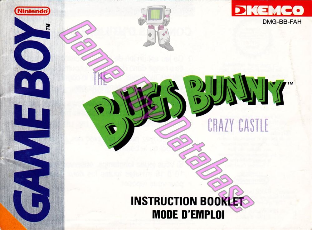 Bugs Bunny the Crazy Castle FAH Front of the booklet