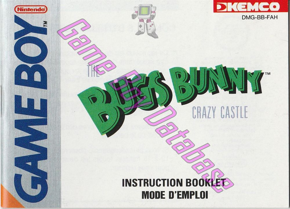 Bugs Bunny the Crazy Castle FAH Front of the booklet