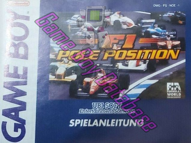 F1 Pole Position NOE-1 Front of the booklet