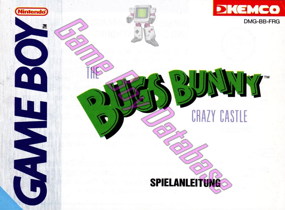 Bugs Bunny the Crazy Castle FRG Front of the booklet